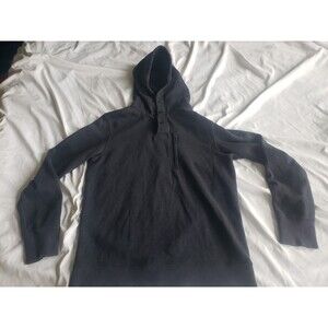 Relwen Windsurf Hoodie Mens Medium  Navy Heather Snap Up Pullover Sweatshirt